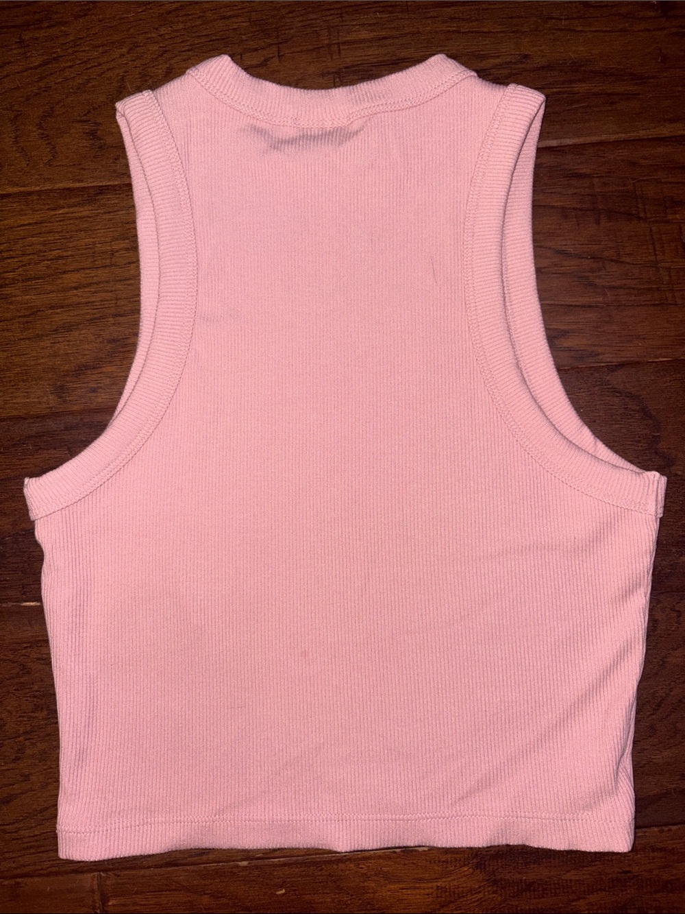 GUESS Pink Ribbed Crop Tank Top - Picture 6 of 7